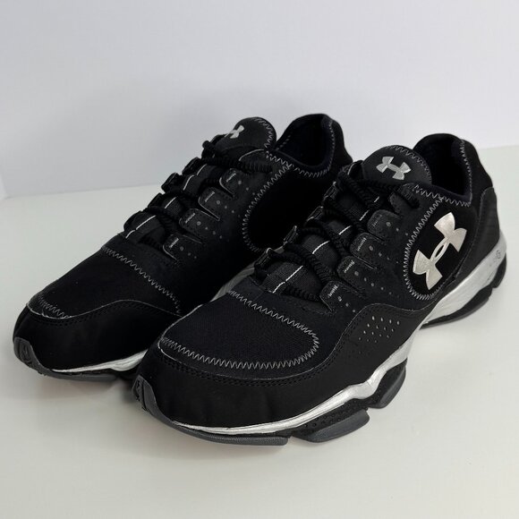 Men's 10.5 Under Armour Micro G Defend Athletic Running‎ Shoes Black - Picture 1 of 9
